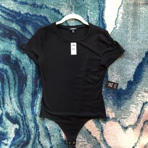 Express Black T-Shirt Bodysuit NWT